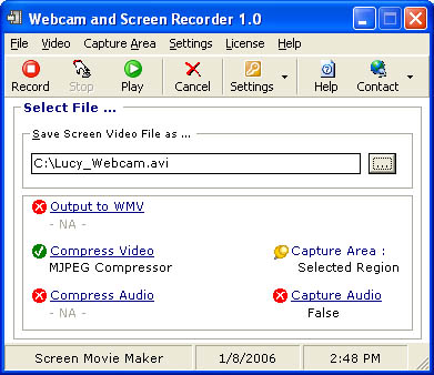 Webcam and Screen Recorder Screenshot