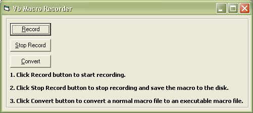 Macro Recorder ActiveX Control Icon