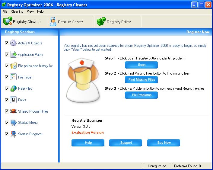 ! - A+ Registry Optimizer 2006 Screenshot