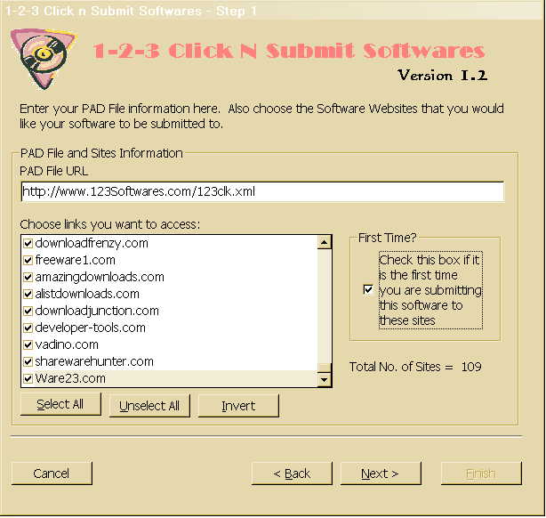 123 Click n Submit Softwares Screenshot