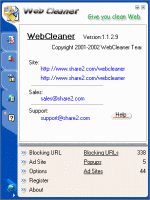 1st WebCleaner Screenshot