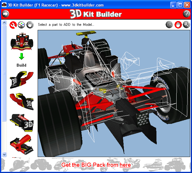 3D Kit Builder (F1 Racecar) Screenshot