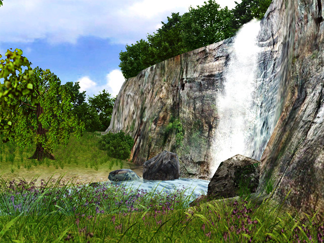 3D Waterfall Screensaver Screenshot