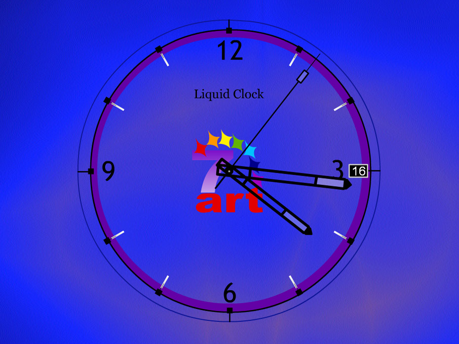 7art Liquid Clock ScreenSaver Screenshot