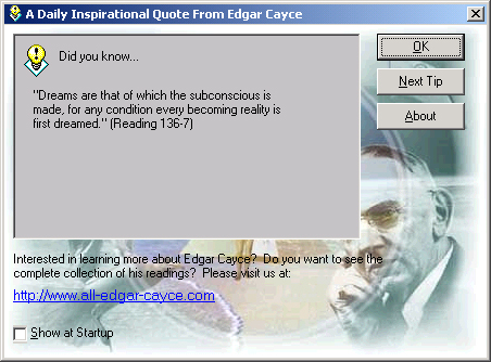 A Daily Inspirational Quote From Edgar Cayce Screenshot