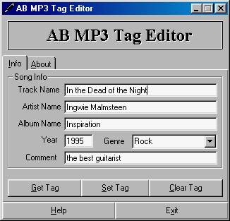 AB MP3 Tag Editor Screenshot
