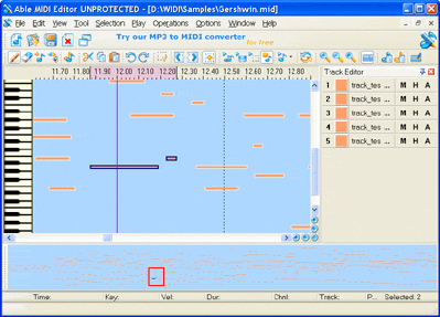 Able MIDI Editor Screenshot
