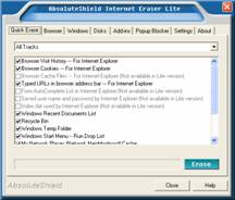 AbsoluteShield Internet Eraser Lite Screenshot