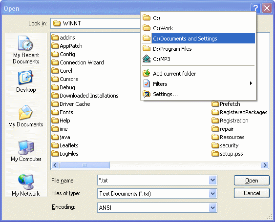 Access Folders Screenshot