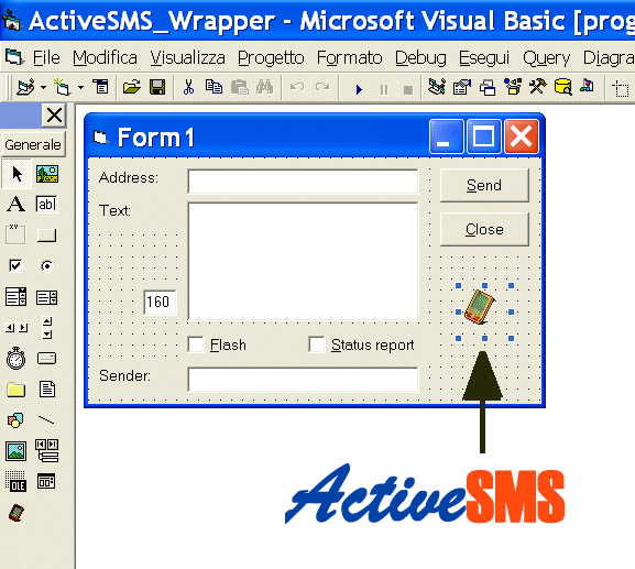 ActiveSMS - GSM ActiveX Screenshot