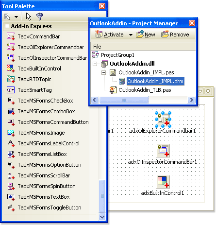 Add-in Express 2007 for VCL Screenshot