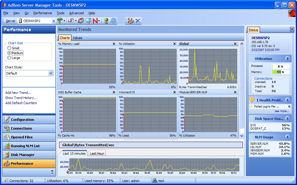 AdRem Server Manager Screenshot