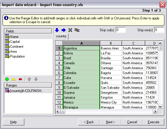 Advanced Data Import Screenshot