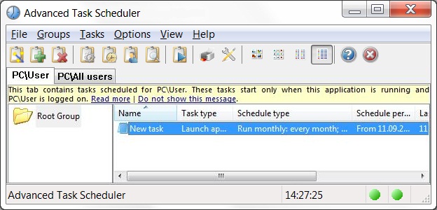 Advanced Task Scheduler Screenshot