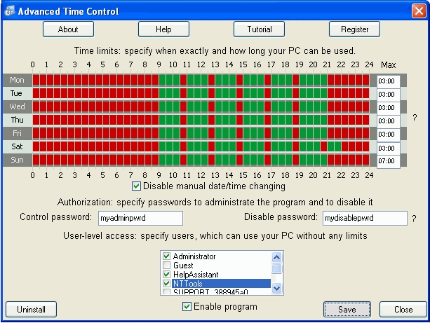 Advanced Time Control Screenshot