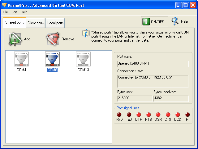 Advanced Virtual COM Port Screenshot