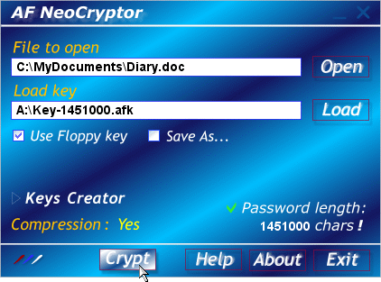 AF Neo Cryptor Screenshot