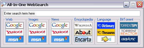 All-In-One WebSearch Screenshot