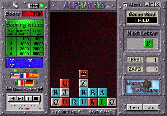 Alphatris Screenshot