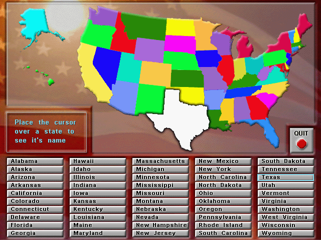 map of usa states and cities. A full screen clickable map of