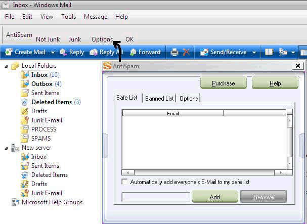 Antispam Screenshot