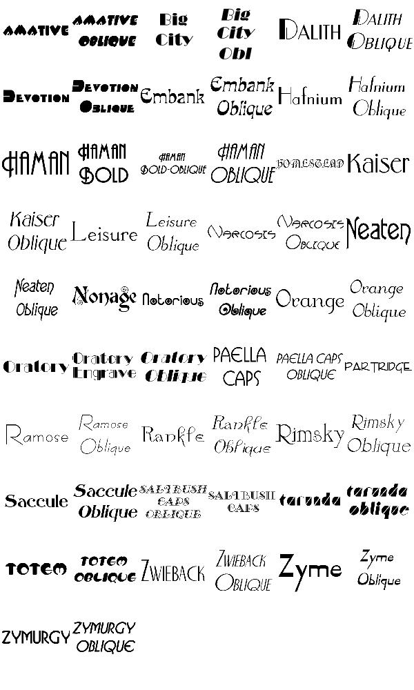 fonts for inkscape art deco