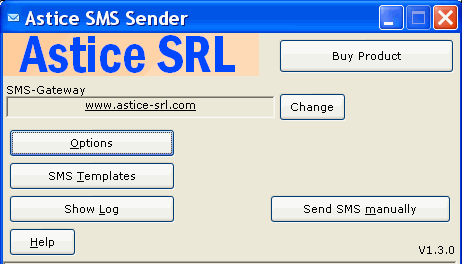 Astice SMS-Sender Screenshot