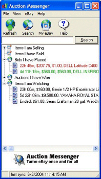 Auction Messenger Screenshot