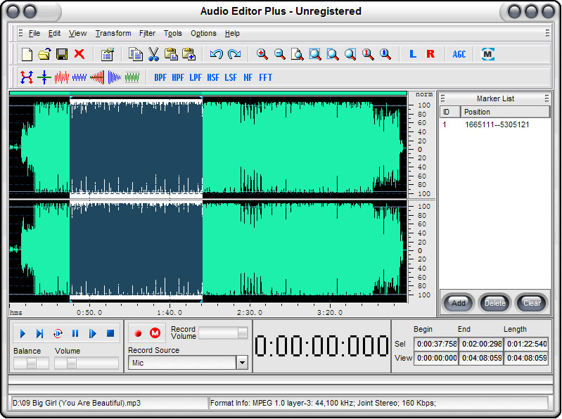 Audio Editor Plus Screenshot