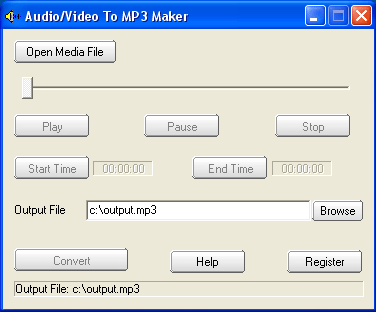 Audio/Video To MP3 Maker Screenshot
