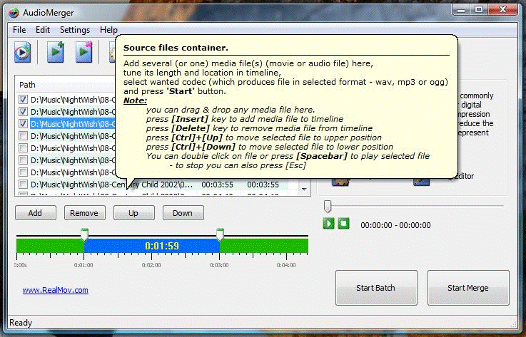 AudioMerger Screenshot