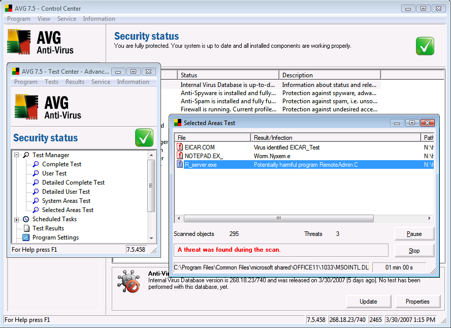 AVG Internet Security Screenshot