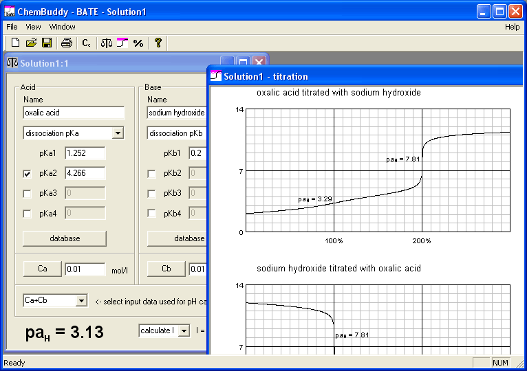 BATE pH calculator Screenshot