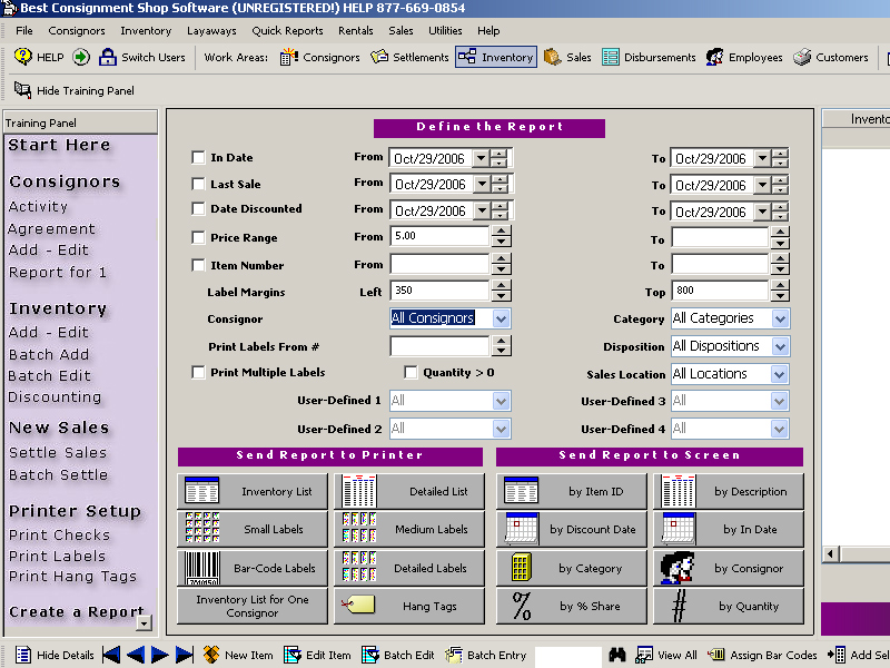 Best Consignment Shop Software Screenshot