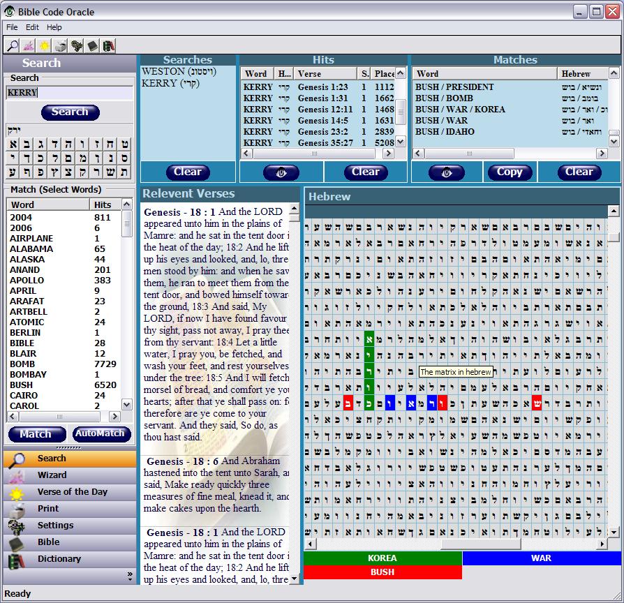 Bible Code Oracle Screenshot