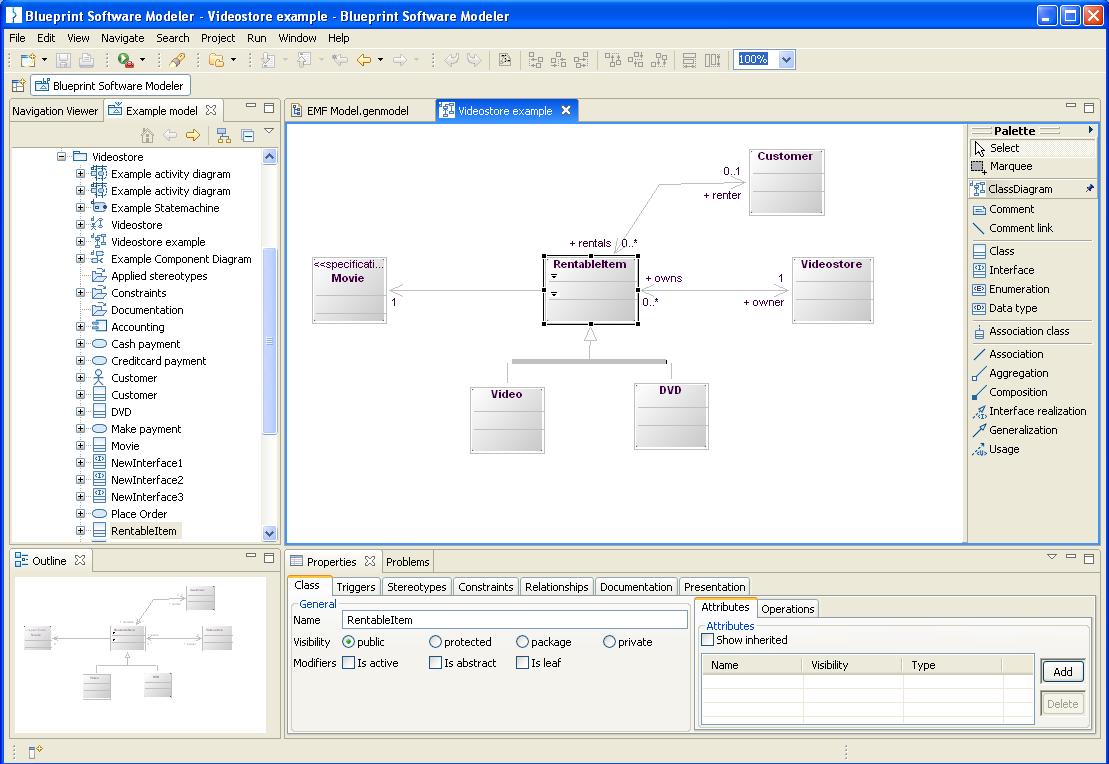 Blueprint Software Modeler Screenshot