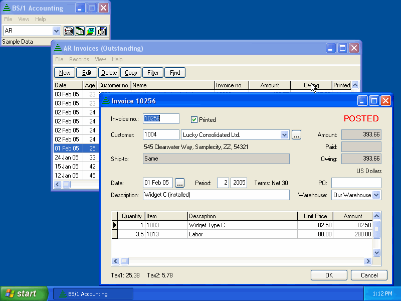BS1 Accounting Screenshot
