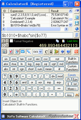 CalculatorX Screenshot