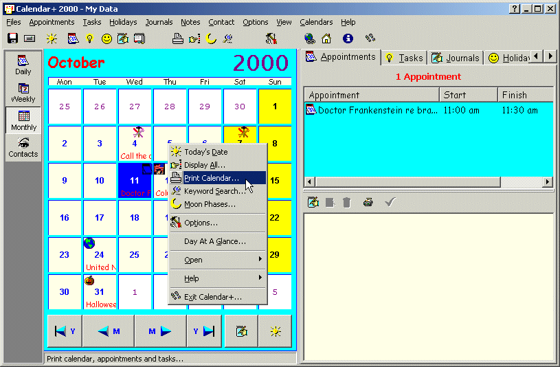 Calendar+ 2000 Screenshot