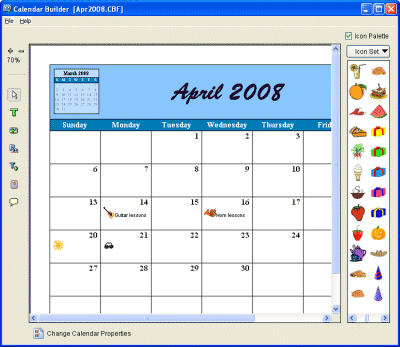 Calendar Builder Screenshot