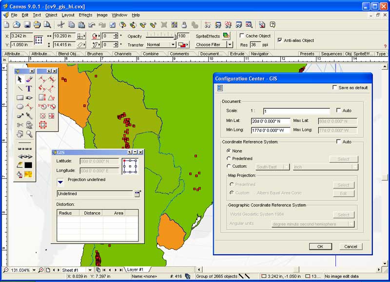 Canvas GIS Mapping Edition Screenshot