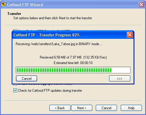 Catfood FTP Wizard Screenshot