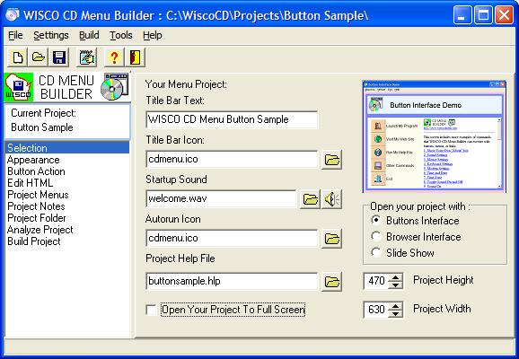 CD Menu Builder Screenshot