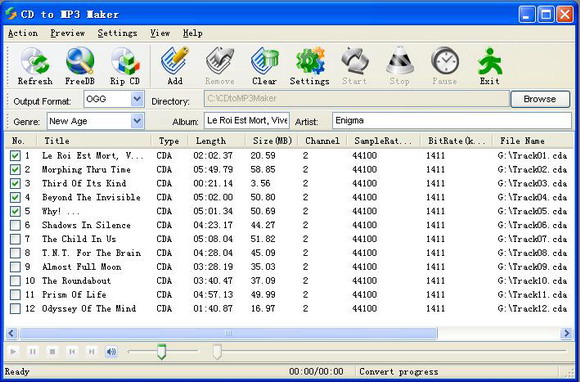 CD to Mp3 Maker Screenshot