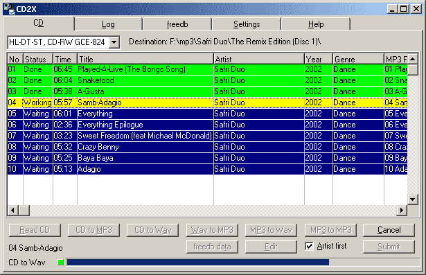 CD2X Screenshot