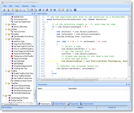 Code Warehouse 2007 Screenshot