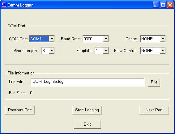 Comm-Logger Screenshot
