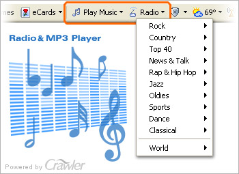 Crawler Radio&MP3 Player Screenshot