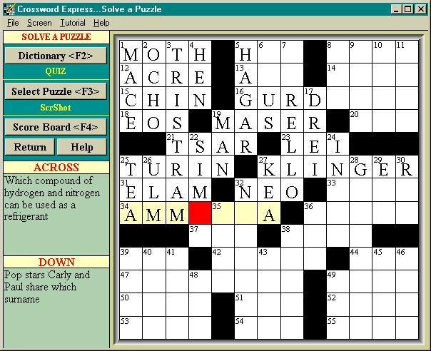 Sreenshot Crossword Express 7 4 Crossword Puzzle Sudoku