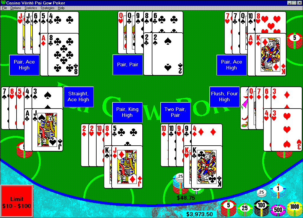 CV Pai Gow Poker Screenshot
